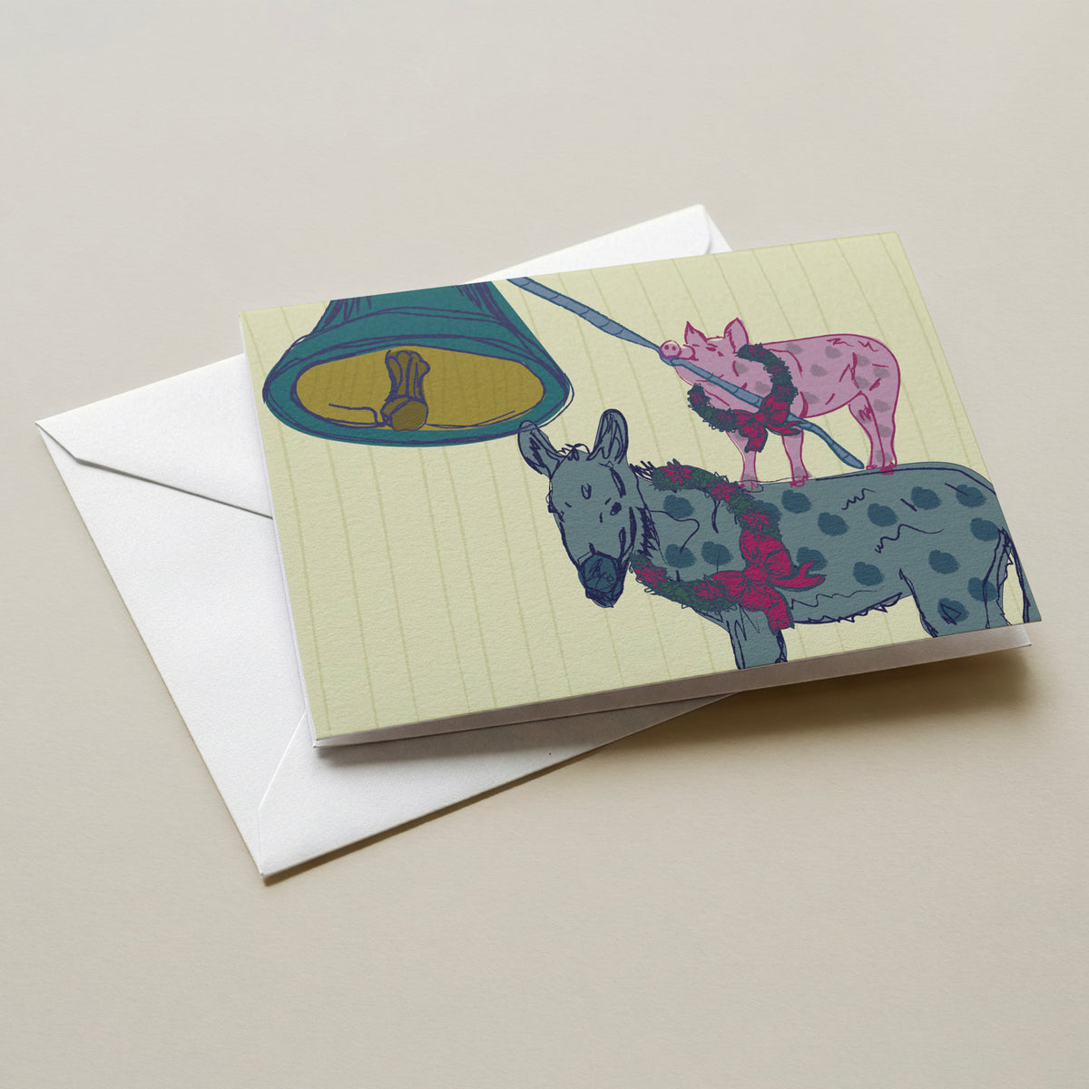 Ding Dong Donkey Christmas Card