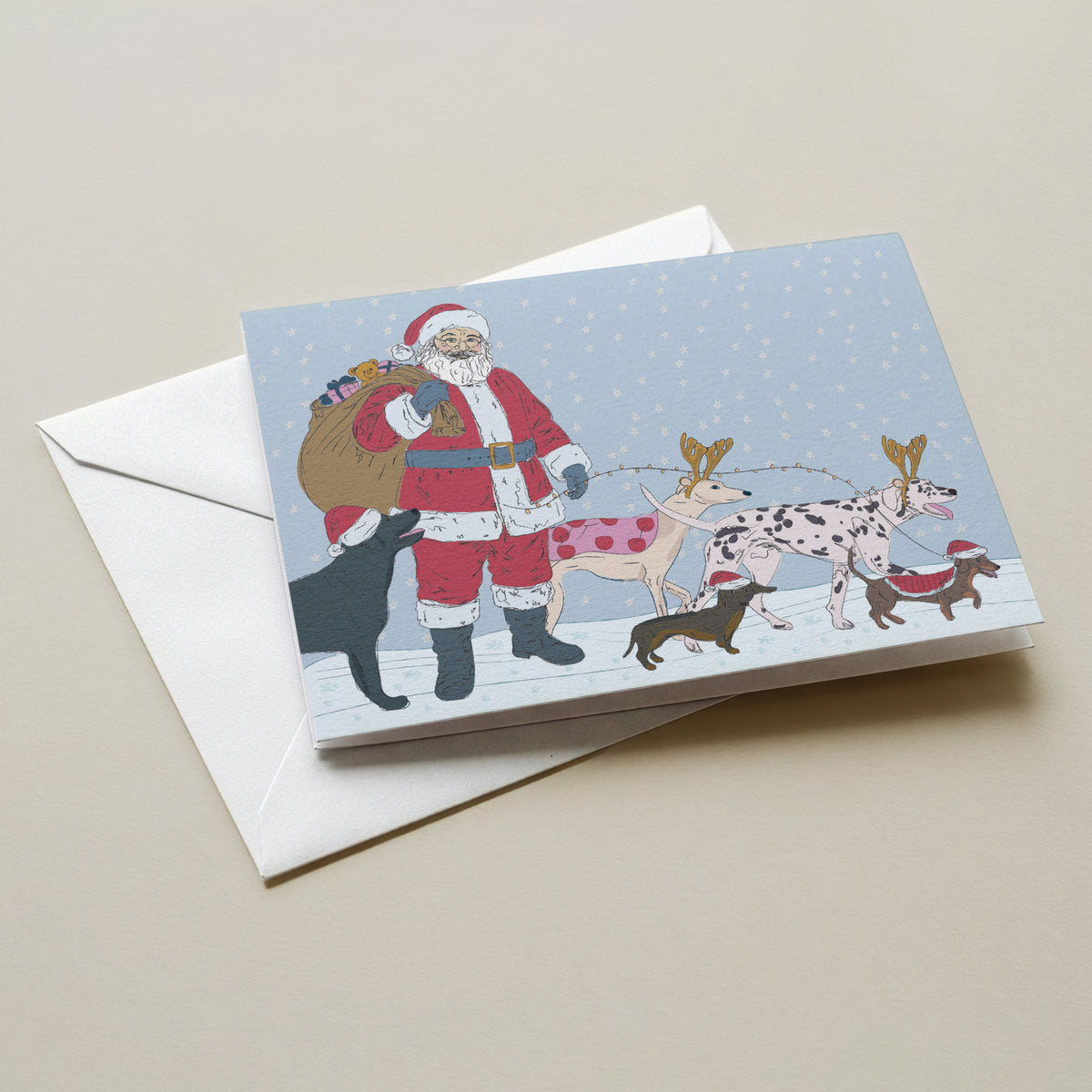 Festive Walkies Christmas Card
