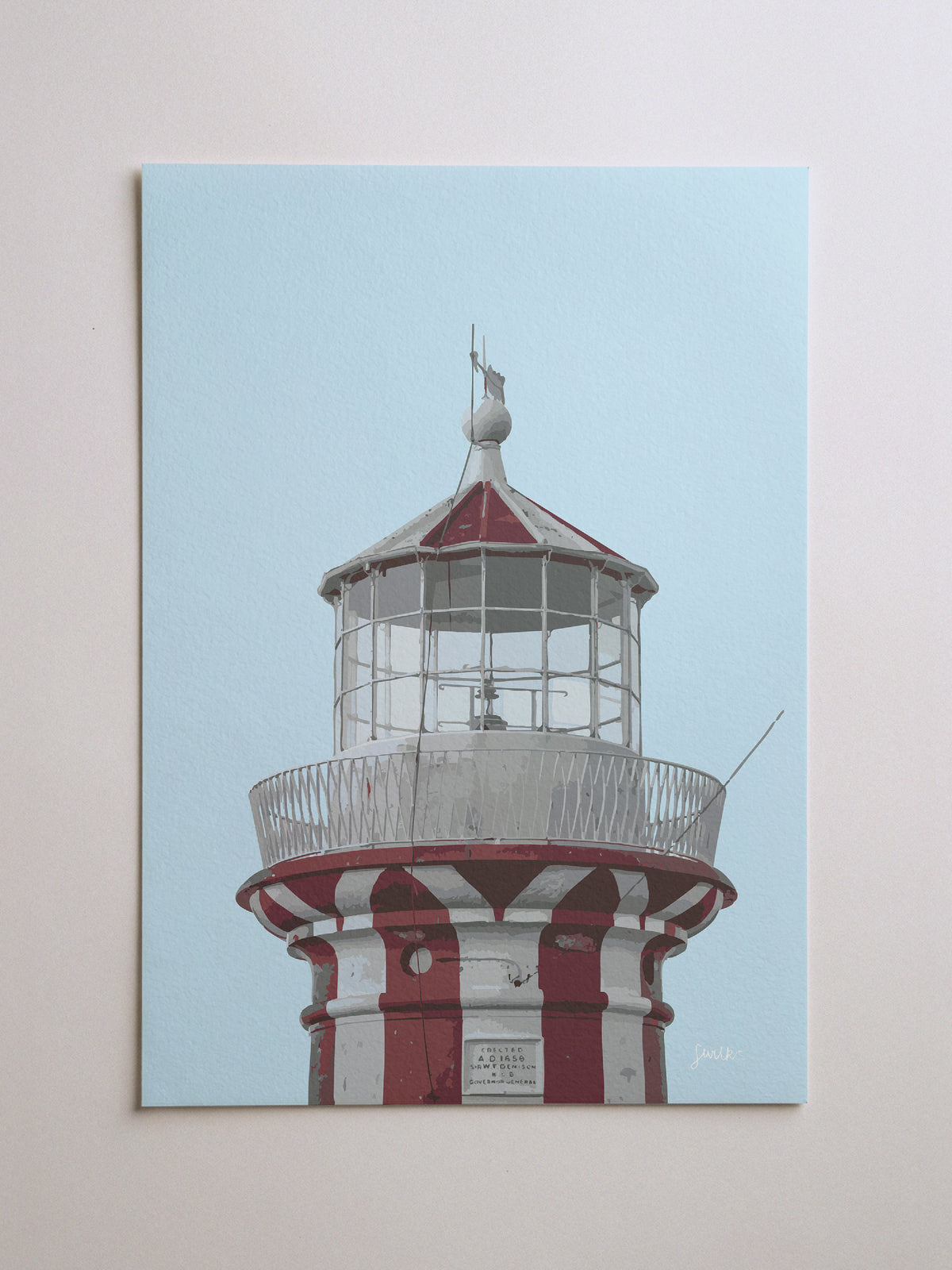 Stripe Lighthouse Print