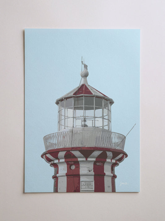 Stripe Lighthouse Print