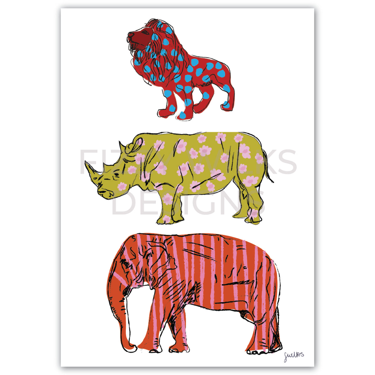 Animal Stack Print