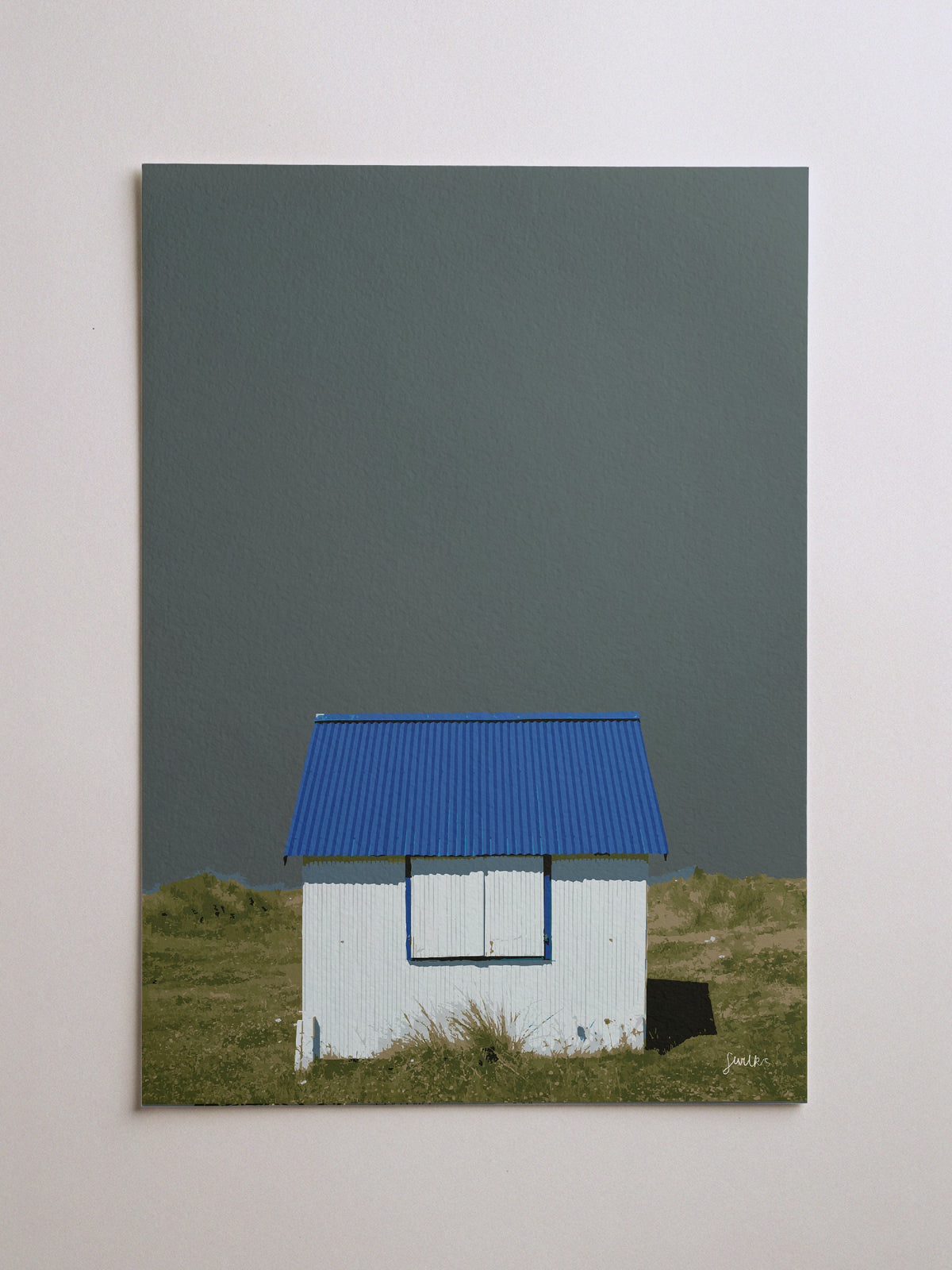 Blue Tin Roof Print