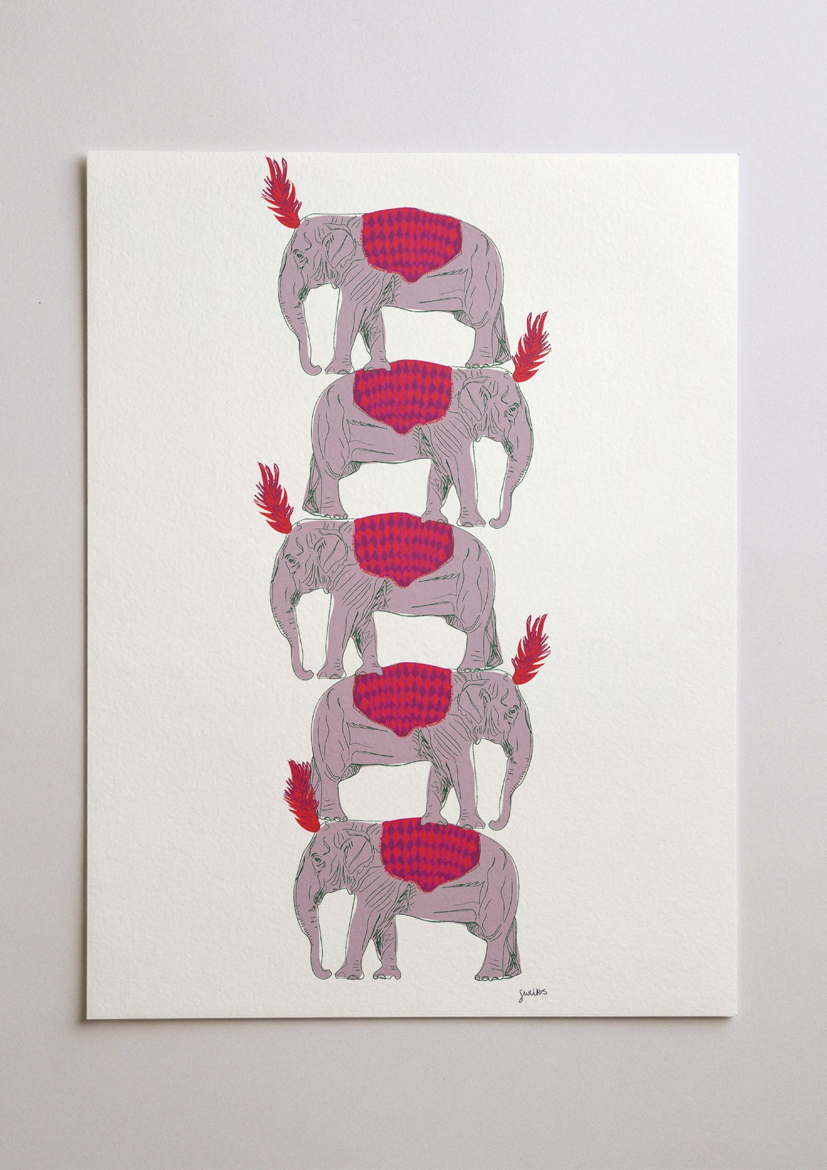 Elephant Tower Print