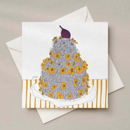 Lilac Cake Greetings Card