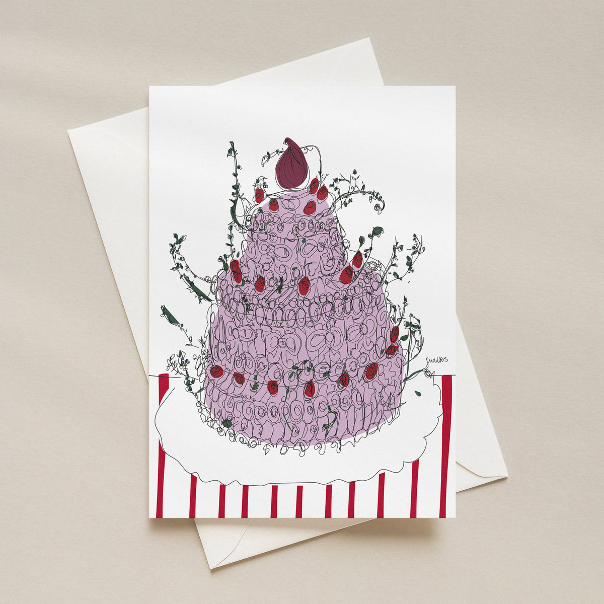 Purple Cake Postcard