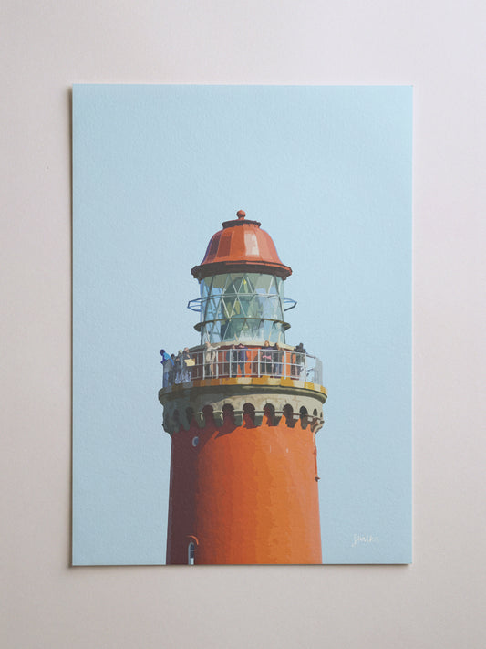 Red Lighthouse Print