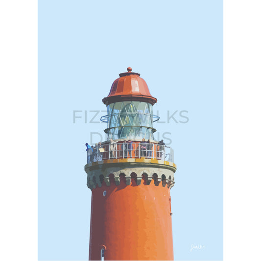 Red Lighthouse Print