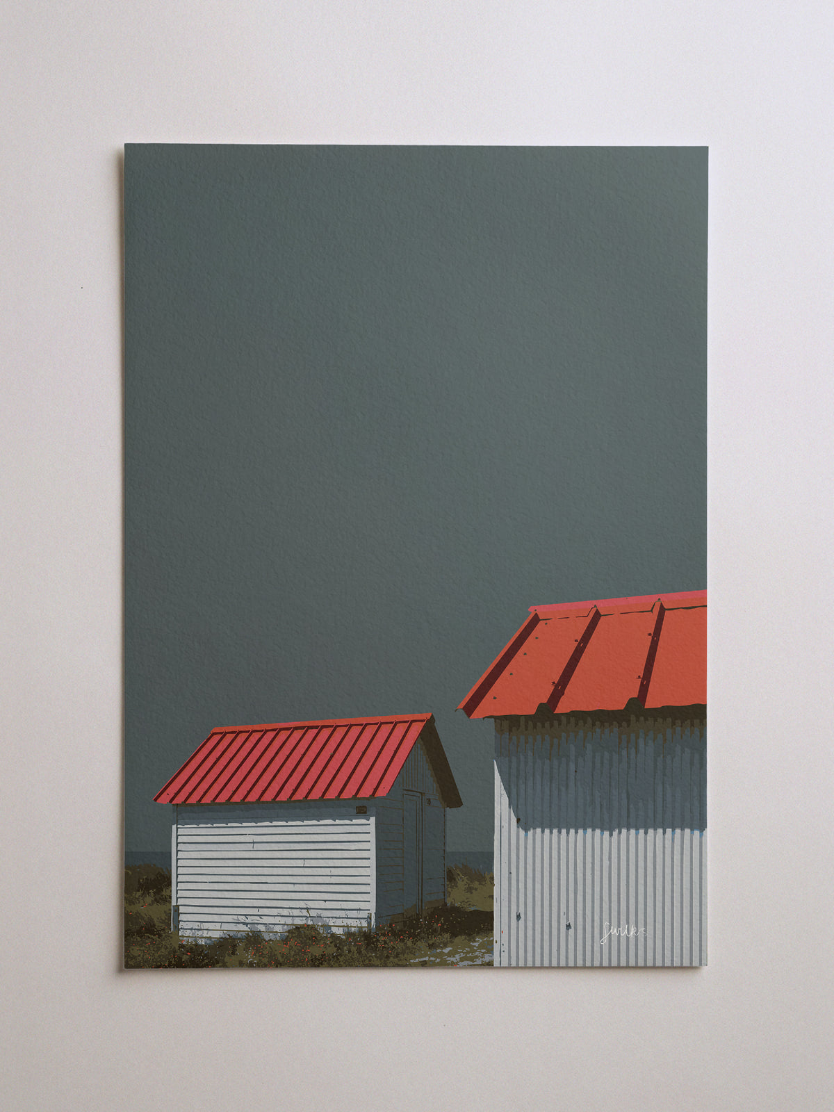 Red Tin Roof Print