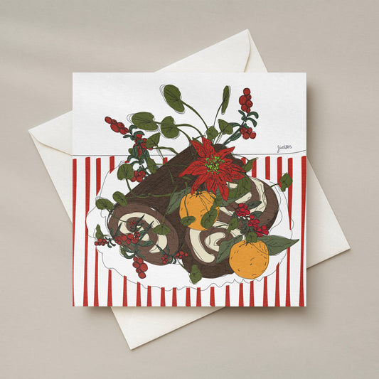 Yule Log Christmas Card